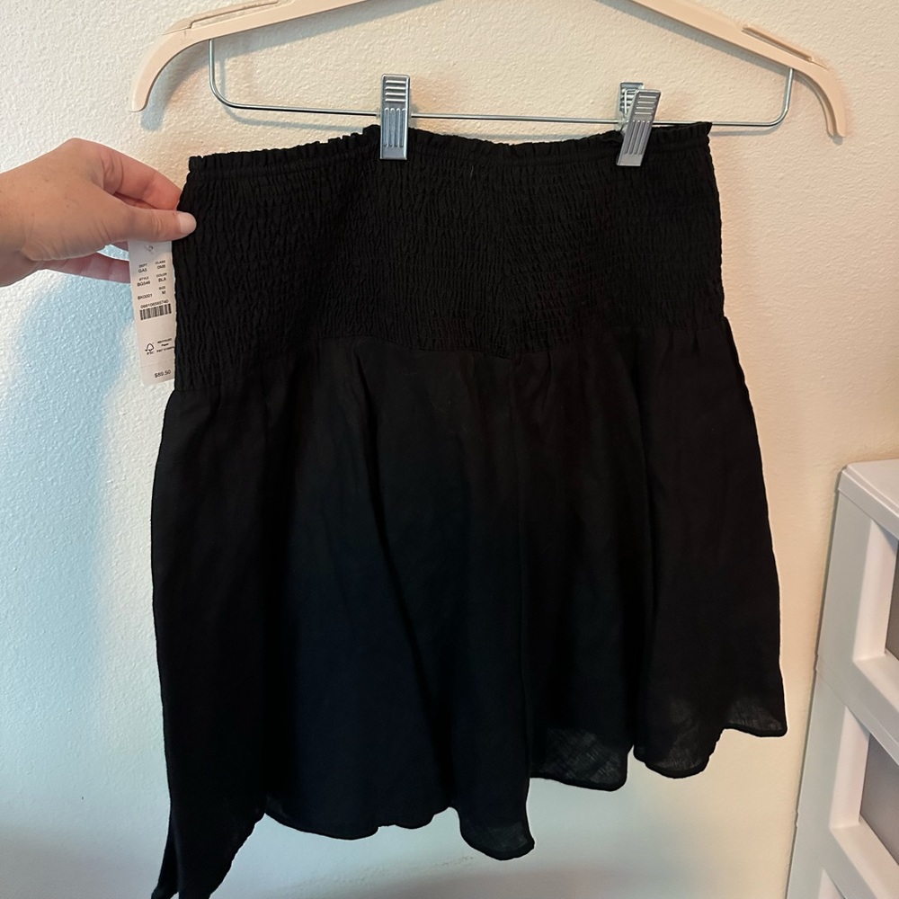 Jcrew black linen skirt